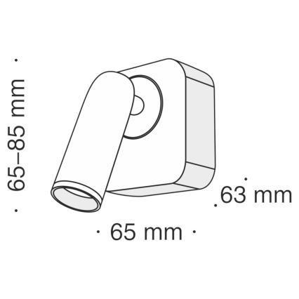 Maytoni C039WL-L3B3K - LED vægspot MIRAX LED/3W/230V sort