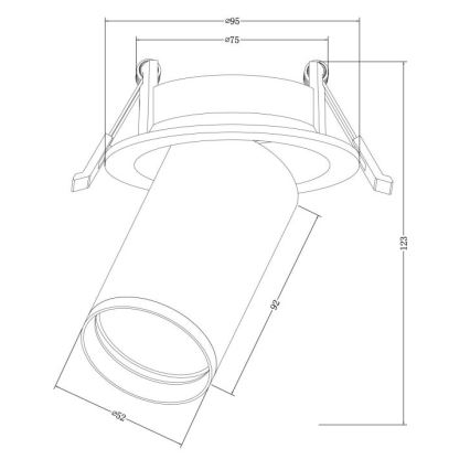 Maytoni C048CL-U-1WS - Indbygningsspot FOCUS 1xGU10/10W/230V skinnende krom