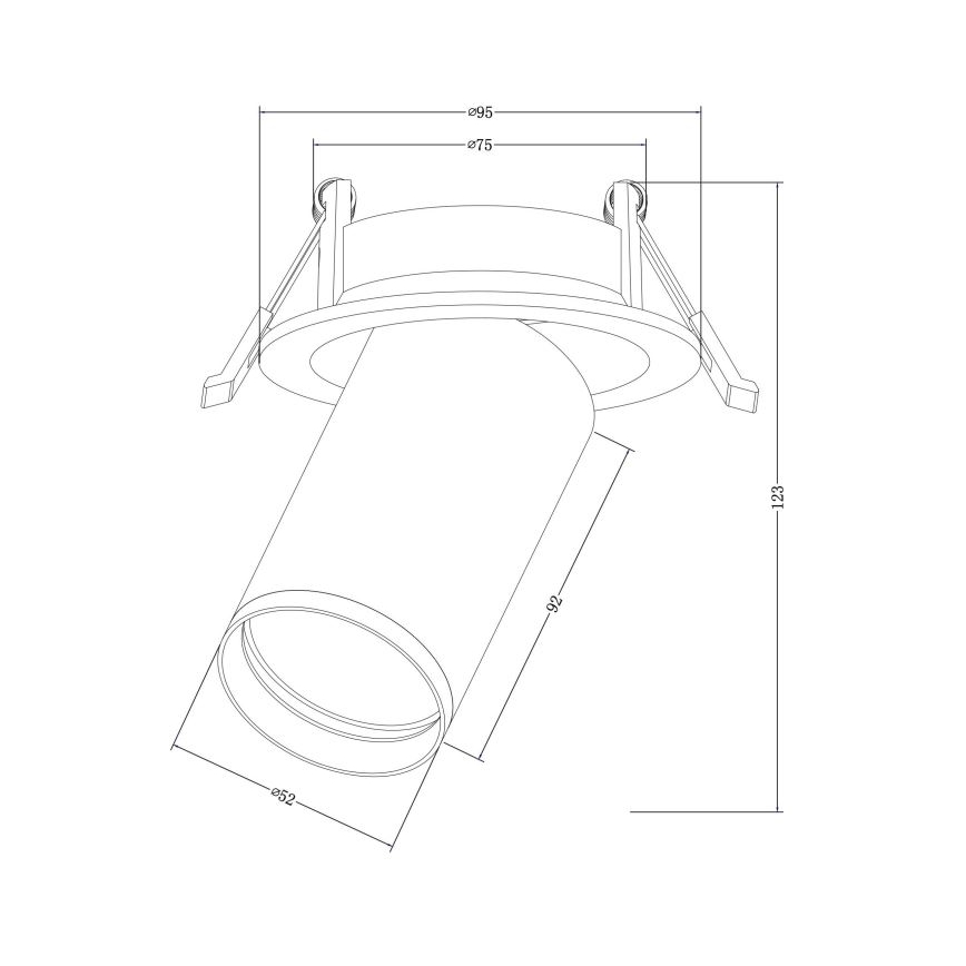 Maytoni C048CL-U-1WS - Indbygningsspot FOCUS 1xGU10/10W/230V skinnende krom