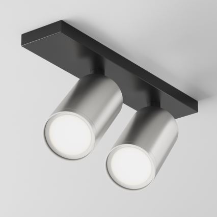 Maytoni C051CL-U-02BS - Spotlampe FOCUS 2xGU10/10W/230V mat krom/sort