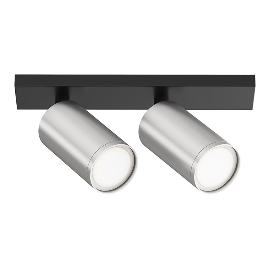 Maytoni C051CL-U-02BS - Spotlampe FOCUS 2xGU10/10W/230V mat krom/sort