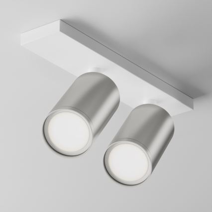 Maytoni C051CL-U-2WS - Spotlampe FOCUS 2xGU10/10W/230V mat krom/hvid