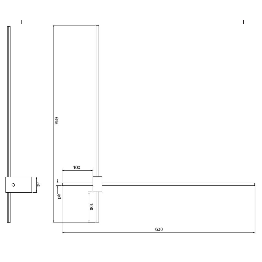 Maytoni C070WL-L12GB3K - LED væglampe PARS LED/12W/230V CRI 90 sort