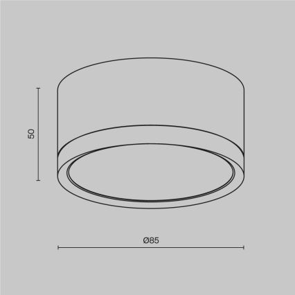 Maytoni C086CL-GX53-SRD-B - Spotlampe HOOP 1xGX53/15W/230V sort