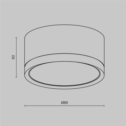 Maytoni C086CL-GX53-SRD-B - Spotlampe HOOP 1xGX53/15W/230V sort