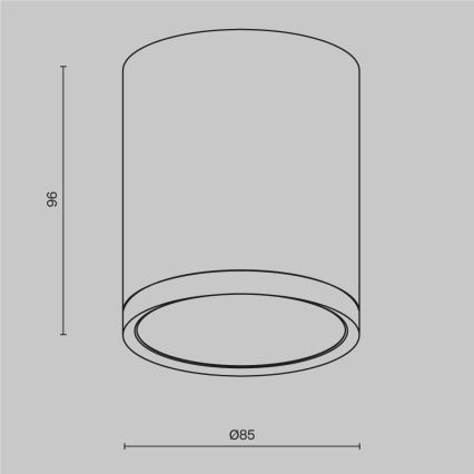 Maytoni C086CM-GX53-MRD-B - Spotlampe HOOP 1xGX53/15W/230V sort