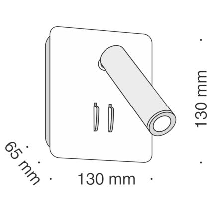 Maytoni C175-WL-01-6W-B - LED vægspot IOS LED/9W/230V sort