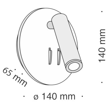 Maytoni C176-WL-01-6W-B - LED vægspot IOS LED/9W/230V sort