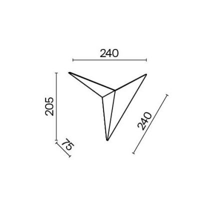 Maytoni C808WL-L3B - LED væglampe TRAME LED/3W/230V sort