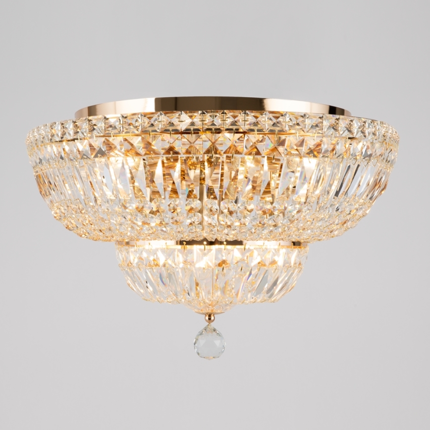 Maytoni DIA100-CL-12-G - Loftlampe BASFOR 12xE14/60W/230V guldfarvet