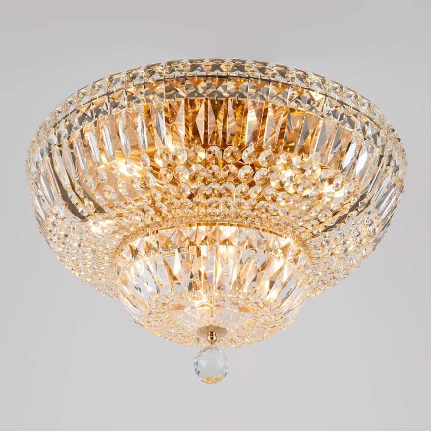 Maytoni DIA100-CL-12-G - Loftlampe BASFOR 12xE14/60W/230V guldfarvet