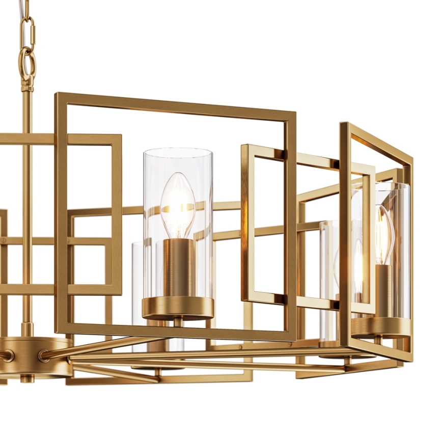 Maytoni H009PL-08G - Pendel med kædeophæng BOWI 8xE14/40W/230V