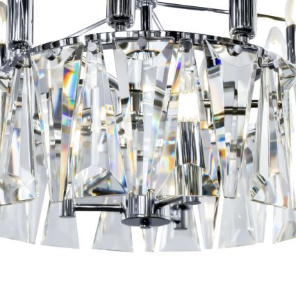 Maytoni MOD043PL-12CH - Pendel med kædeophæng PUNTES 12xE14/40W/230V skinnende krom