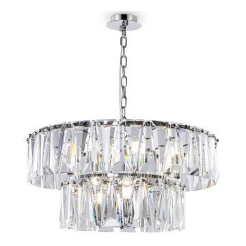 Maytoni MOD043PL-12CH - Pendel med kædeophæng PUNTES 12xE14/40W/230V skinnende krom