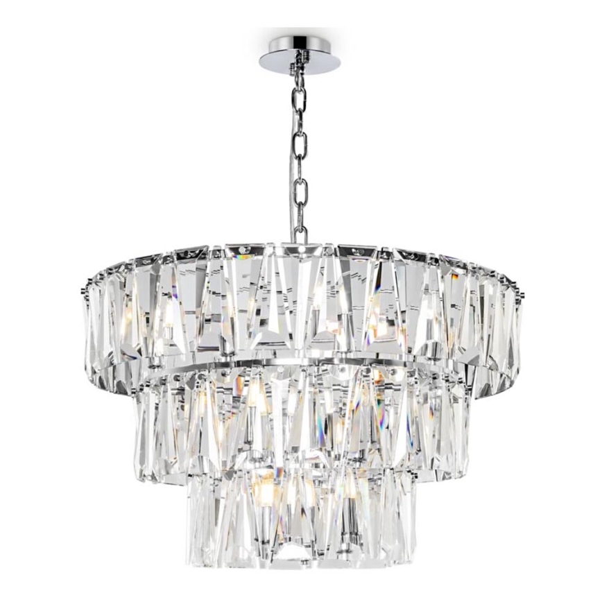 Maytoni MOD043PL-18CH - Pendel med kædeophæng PUNTES 18xE14/40W/230V skinnende krom