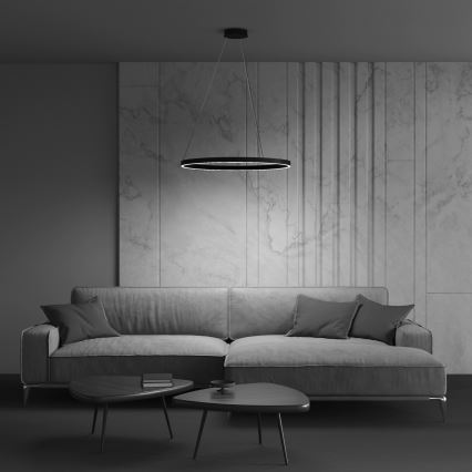 Maytoni MOD058PL-L32B3K - LED pendel RIM LED/37W/230V 3000K diameter 60 cm sort
