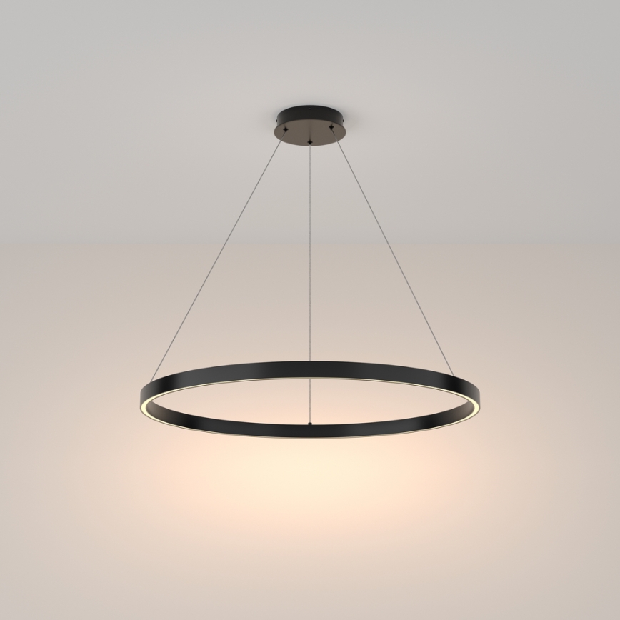 Maytoni MOD058PL-L42B3K - LED pendel RIM LED/51W/230V 3000K diameter 80 cm sort