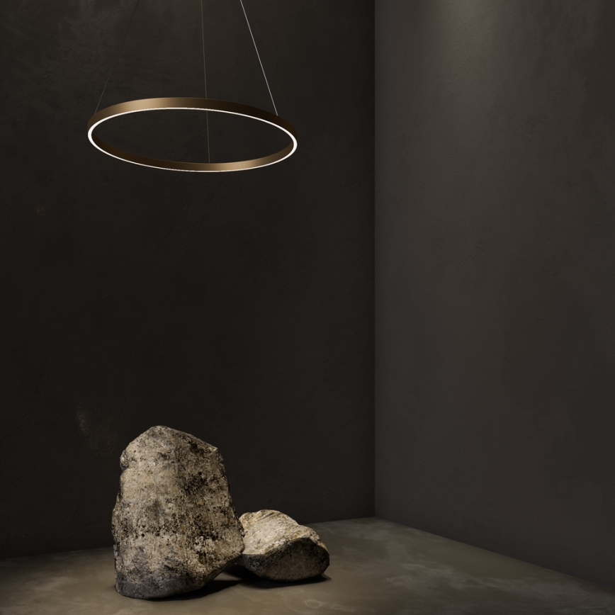 Maytoni MOD058PL-L42BS4K - LED pendel RIM LED/51W/230V 4000K diameter 80 cm guldfarvet