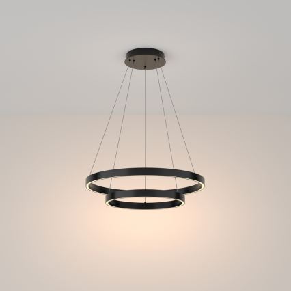 Maytoni MOD058PL-L55B3K - LED pendel RIM LED/61W/230V 3000K diameter 60 cm sort