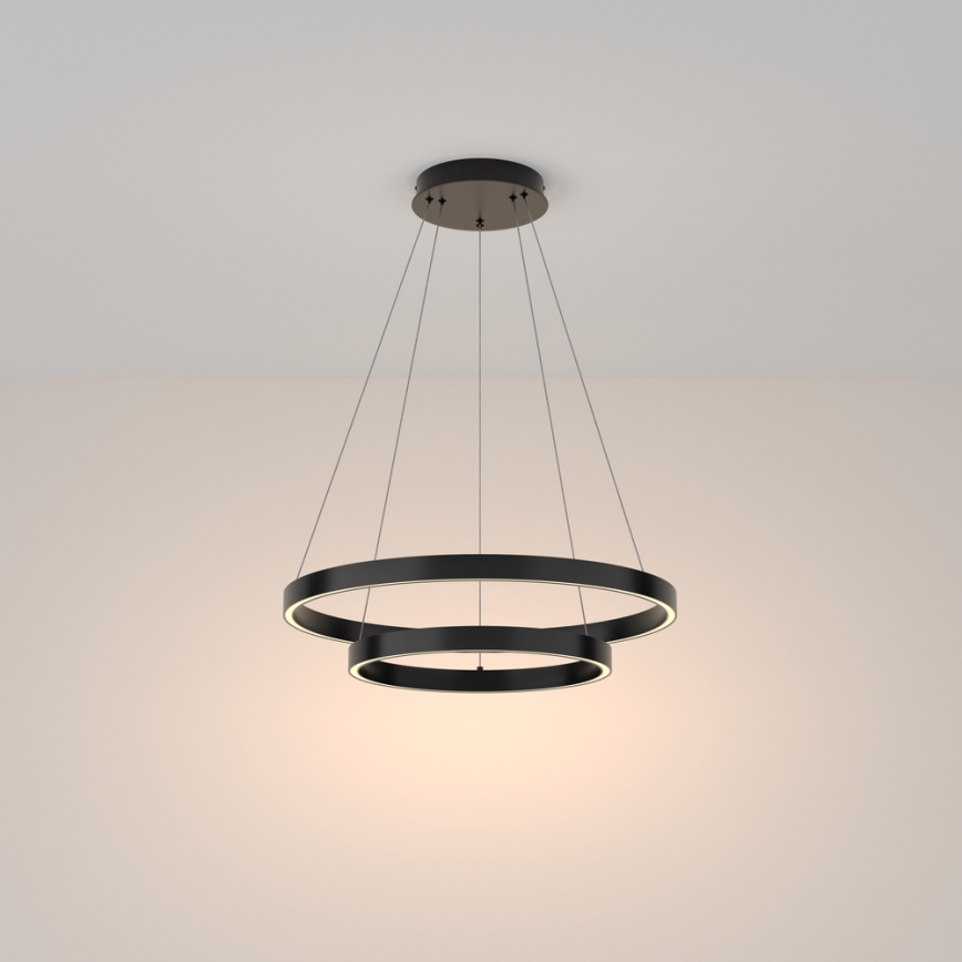 Maytoni MOD058PL-L55B3K - LED pendel RIM LED/61W/230V 3000K diameter 60 cm sort