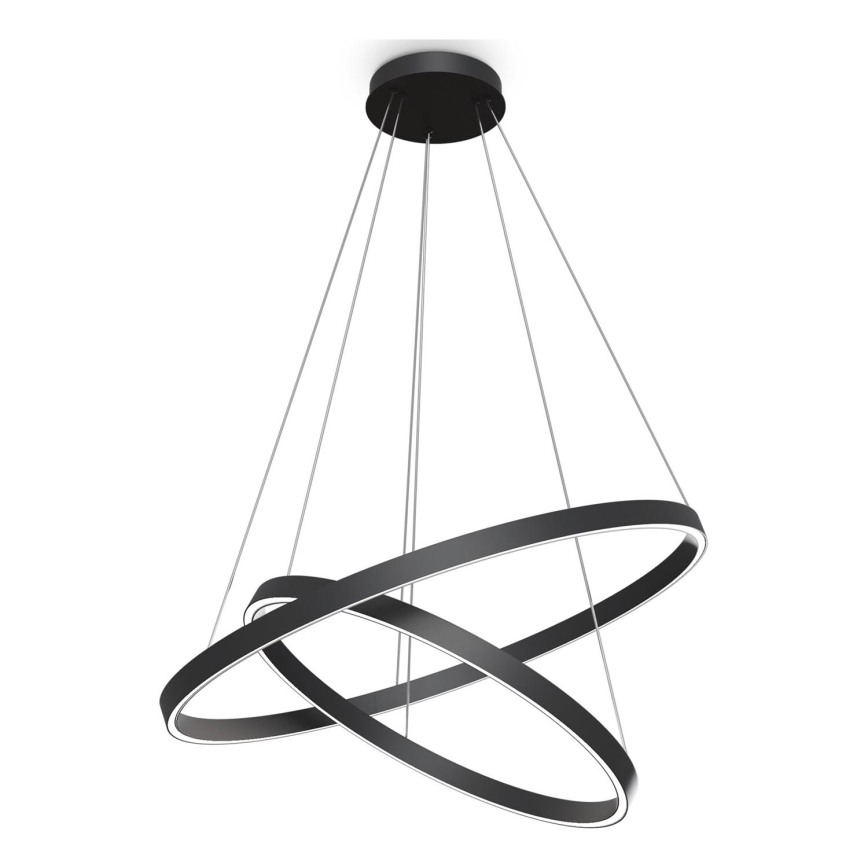 Maytoni MOD058PL-L74B3K - LED pendel RIM LED/88W/230V 3000K diameter 80 cm sort