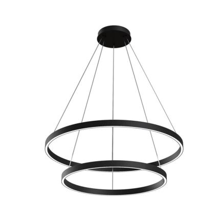 Maytoni MOD058PL-L74B3K - LED pendel RIM LED/88W/230V 3000K diameter 80 cm sort