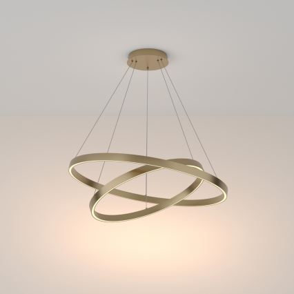 Maytoni MOD058PL-L74BS3K - LED pendel RIM LED/88W/230V 3000K diameter 80 cm guldfarvet