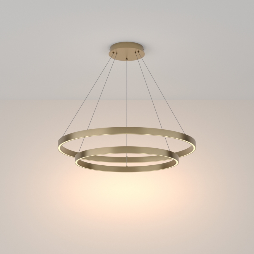 Maytoni MOD058PL-L74BS3K - LED pendel RIM LED/88W/230V 3000K diameter 80 cm guldfarvet