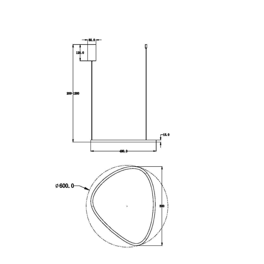 Maytoni MOD072PL-L28BS3K1 - LED pendel GLINT LED/24W/230V guldfarvet diameter 60 cm