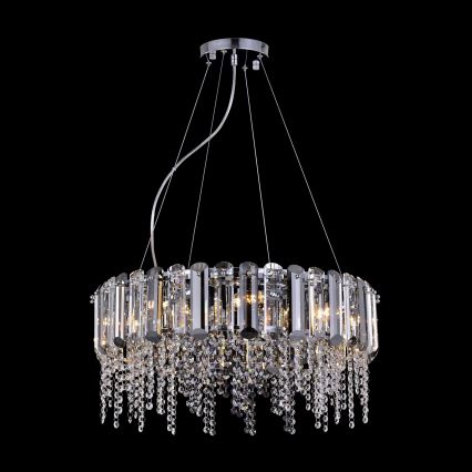 Maytoni MOD097PL-08CH - Pendel HAIL 8xE14/40W/230V diameter 60,5 cm skinnende krom
