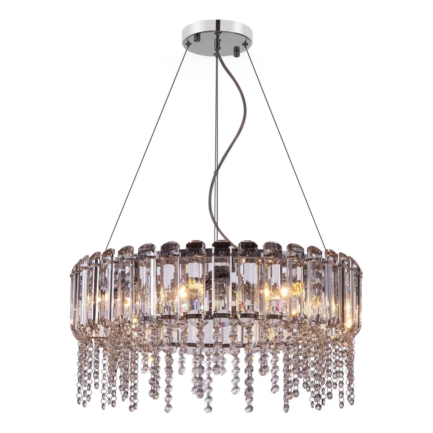 Maytoni MOD097PL-08CH - Pendel HAIL 8xE14/40W/230V diameter 60,5 cm skinnende krom