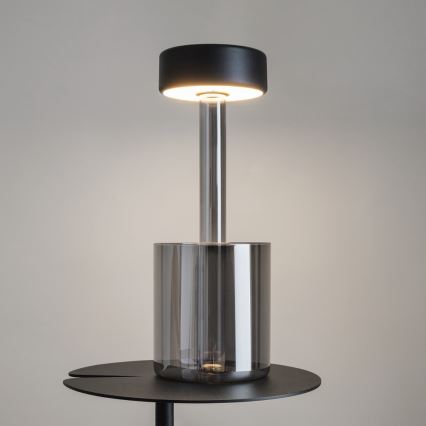 Maytoni MOD229TL-L3B3K3 - Genopladelig LED bordlampe dæmpbar og bærbar  LED/3W/5V 2200-4000K sort/grå