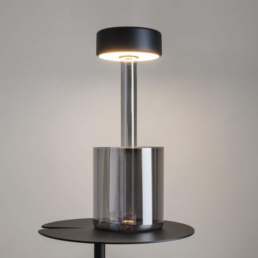 Maytoni MOD229TL-L3B3K3 - Genopladelig LED bordlampe dæmpbar og bærbar  LED/3W/5V 2200-4000K sort/grå