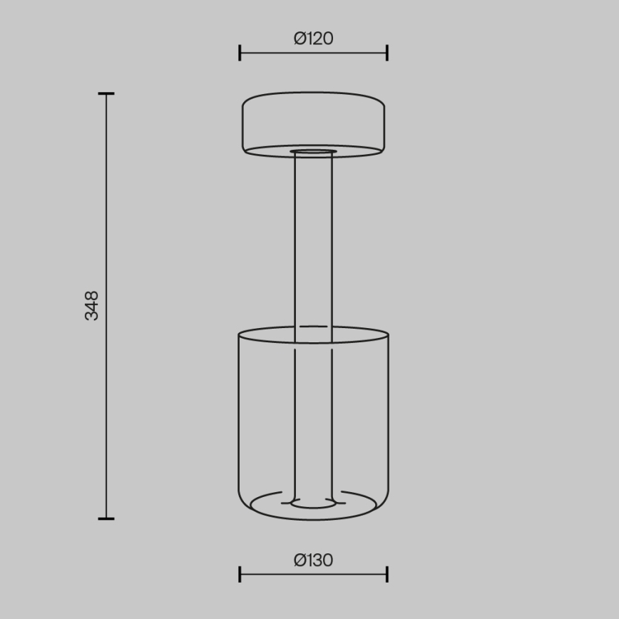 Maytoni MOD229TL-L3B3K3 - Genopladelig LED bordlampe dæmpbar og bærbar  LED/3W/5V 2200-4000K sort/grå