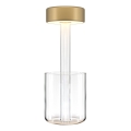 Maytoni MOD229TL-L3G3K1 - Bærbar LED bordlampe dæmpbar og genopladelig LED/3W/5V 2200-4000K guldfarvet/transparent