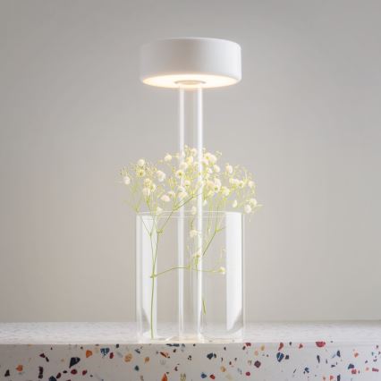 Maytoni MOD229TL-L3W3K1 - Bærbar LED bordlampe genopladelig og dæmpbar LED/3W/5V 2200-4000K hvid/transparent