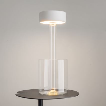 Maytoni MOD229TL-L3W3K1 - Bærbar LED bordlampe genopladelig og dæmpbar LED/3W/5V 2200-4000K hvid/transparent