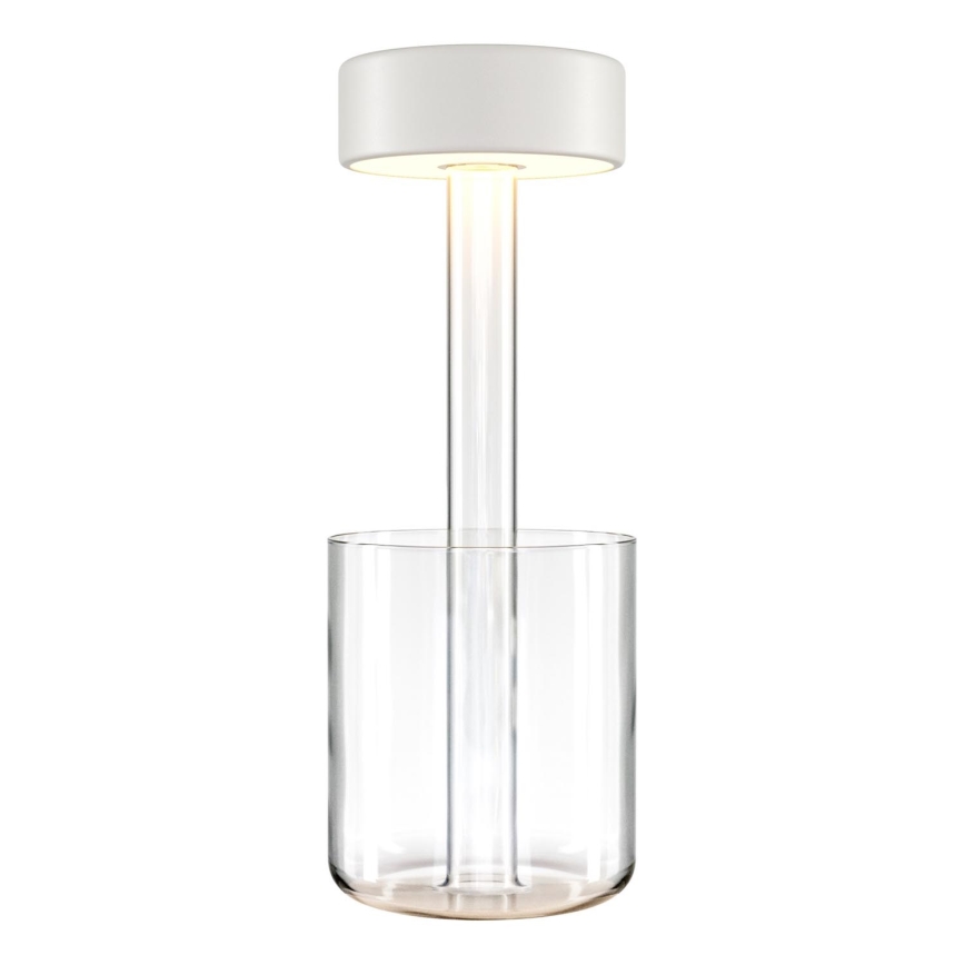 Maytoni MOD229TL-L3W3K1 - Bærbar LED bordlampe genopladelig og dæmpbar LED/3W/5V 2200-4000K hvid/transparent