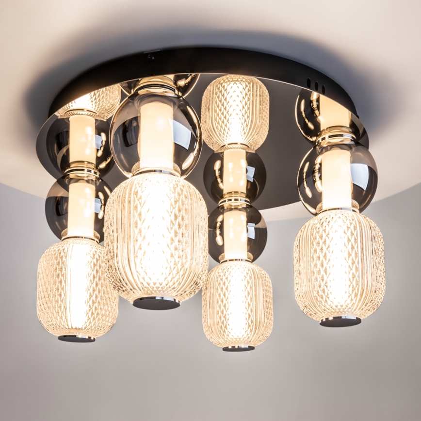 Maytoni MOD273CL-L60CH3K - LED loftlampe DROP 4xLED/15W/230V diameter 43 cm skinnende krom