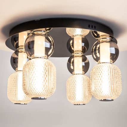 Maytoni MOD273CL-L60CH3K - LED loftlampe DROP 4xLED/15W/230V diameter 43 cm skinnende krom