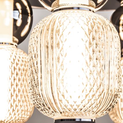 Maytoni MOD273CL-L60CH3K - LED loftlampe DROP 4xLED/15W/230V diameter 43 cm skinnende krom