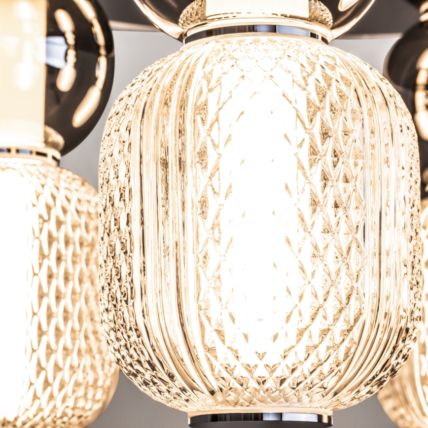 Maytoni MOD273CL-L60CH3K - LED loftlampe DROP 4xLED/15W/230V diameter 43 cm skinnende krom