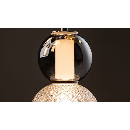 Maytoni MOD273CL-L60CH3K - LED loftlampe DROP 4xLED/15W/230V diameter 43 cm skinnende krom