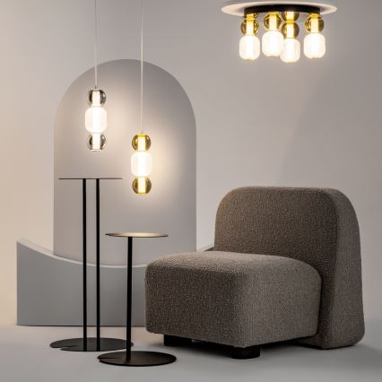 Maytoni MOD273CL-L60G3K - LED loftlampe DROP 4xLED/15W/230V diameter 43 cm guldfarvet