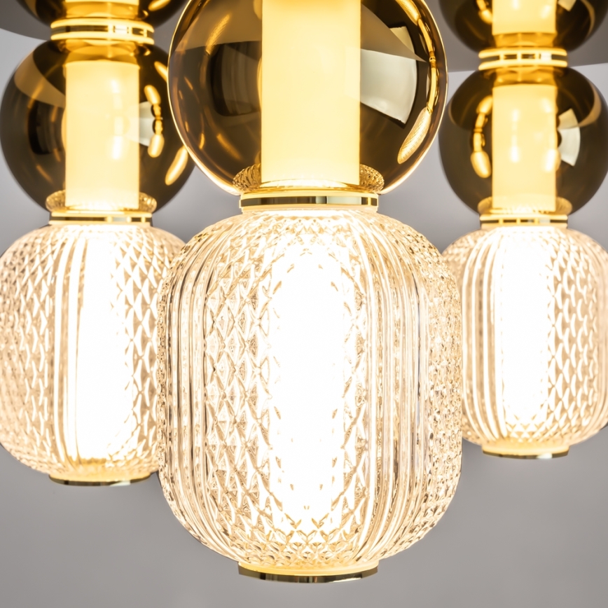 Maytoni MOD273CL-L60G3K - LED loftlampe DROP 4xLED/15W/230V diameter 43 cm guldfarvet