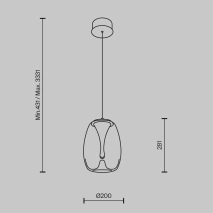 Maytoni MOD282PL-L8G3K - LED pendel SPLASH LED/7W/230V 3000K guldfarvet