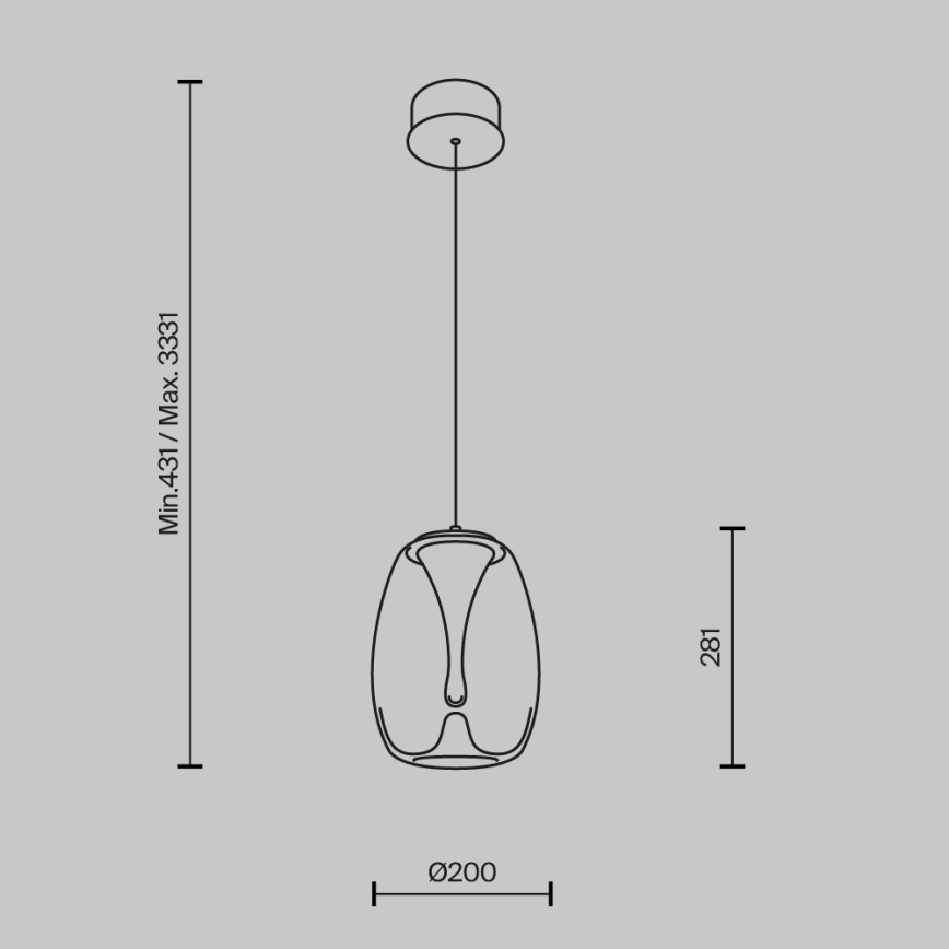 Maytoni MOD282PL-L8G3K - LED pendel SPLASH LED/7W/230V 3000K guldfarvet