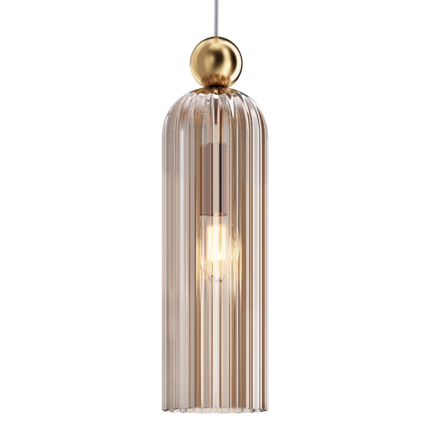Maytoni MOD302PL-01CG - Pendel ANTIC 1xE14/40W/230V guldfarvet/beige