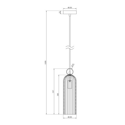 Maytoni MOD302PL-01CG - Pendel ANTIC 1xE14/40W/230V guldfarvet/beige
