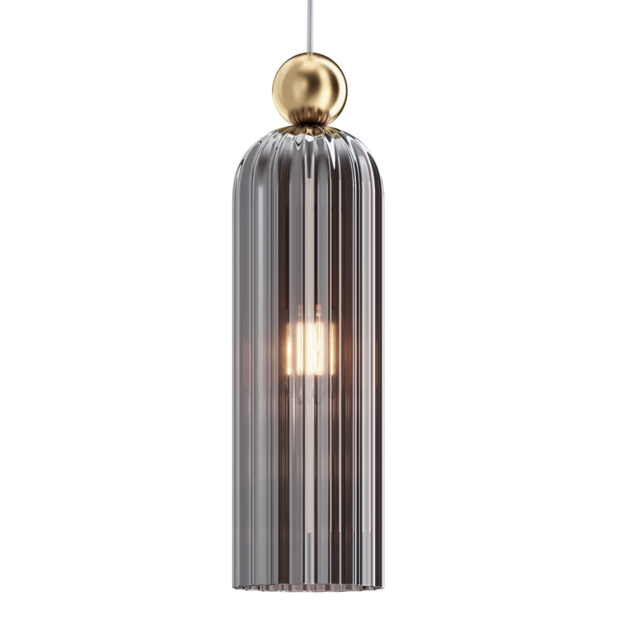 Maytoni MOD302PL-01GR - Pendel ANTIC 1xE14/40W/230V guldfarvet/grå